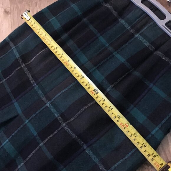 Vintage Gerry Weber Plaid Pleated Wool Skirt 27W - Picture 7 of 12